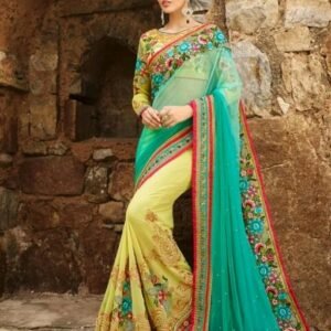 Vichitra/Georgette Silk Saree